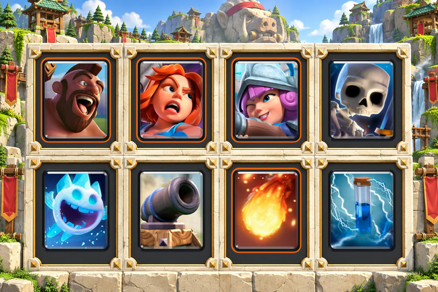 Hog Valkyrie Control: Hog Rider, Valkyrie, Musketeer, Skeletons, Ice Spirit, Cannon, Fireball, Zap
