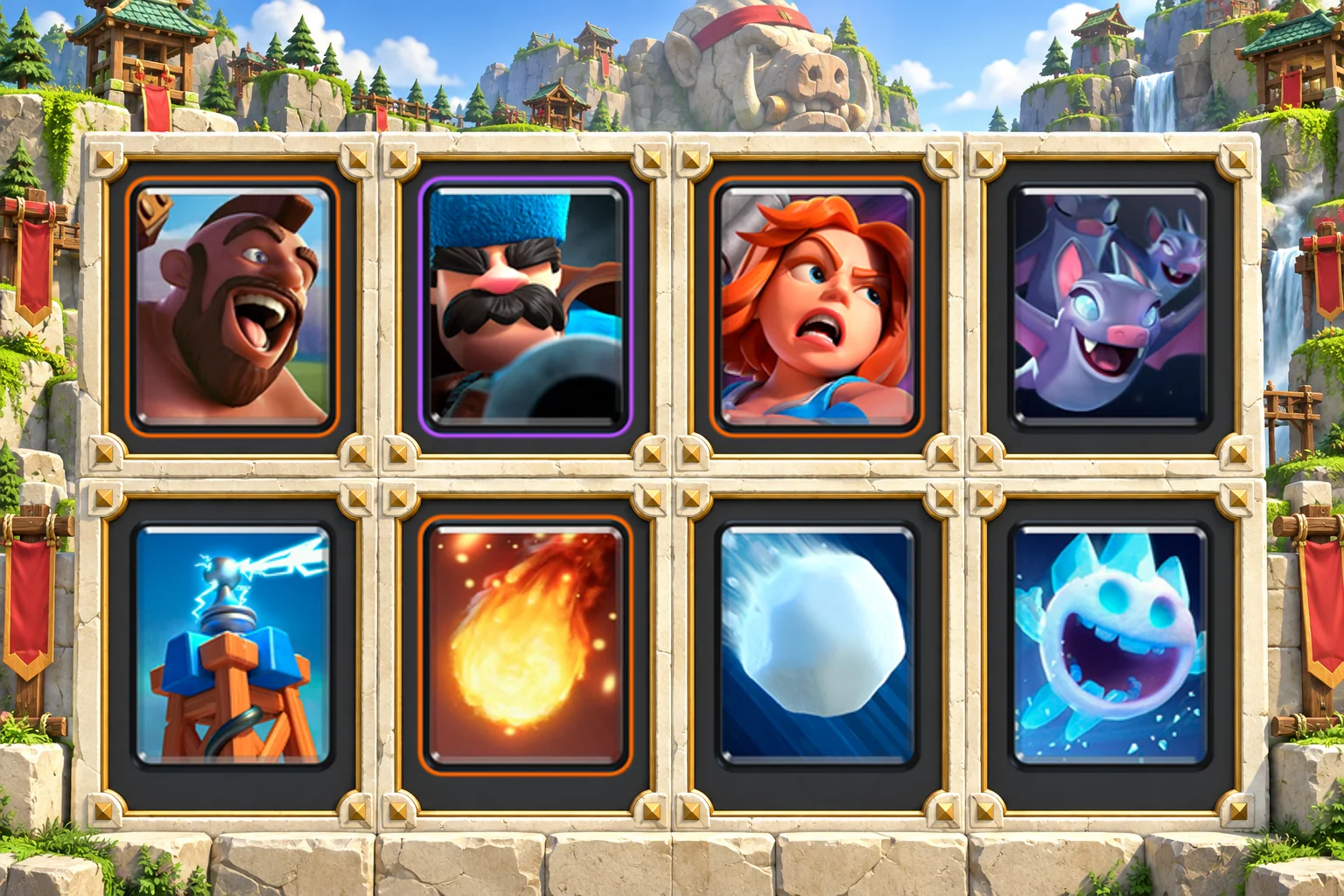 Hog Hunter Control: Hog Rider, Hunter, Valkyrie, Bats, Tesla, Fireball, Giant Snowball, Ice Spirit