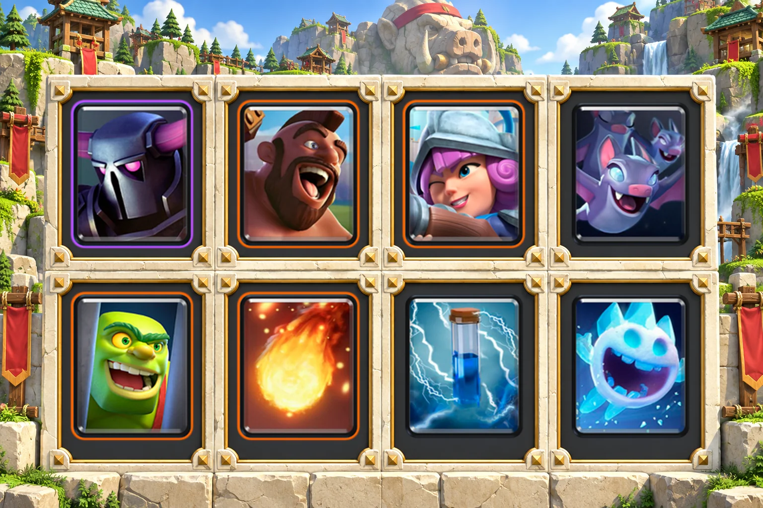 P.E.K.K.A Hog Defense: P.E.K.K.A, Hog Rider, Musketeer, Bats, Goblin Cage, Fireball, Zap, Ice Spirit
