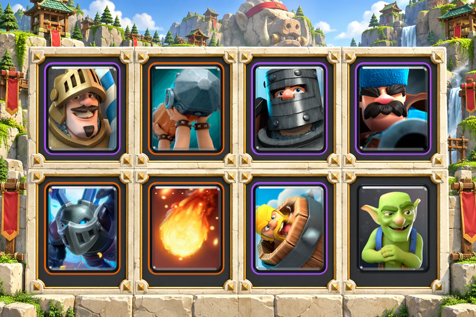 Prince Ram Pressure: Prince, Battle Ram, Dark Prince, Hunter, Mega Minion, Fireball, Barbarian Barrel, Goblins