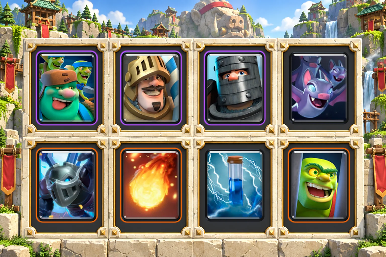 Goblin Giant Double Prince: Goblin Giant, Prince, Dark Prince, Bats, Mega Minion, Fireball, Zap, Goblin Cage