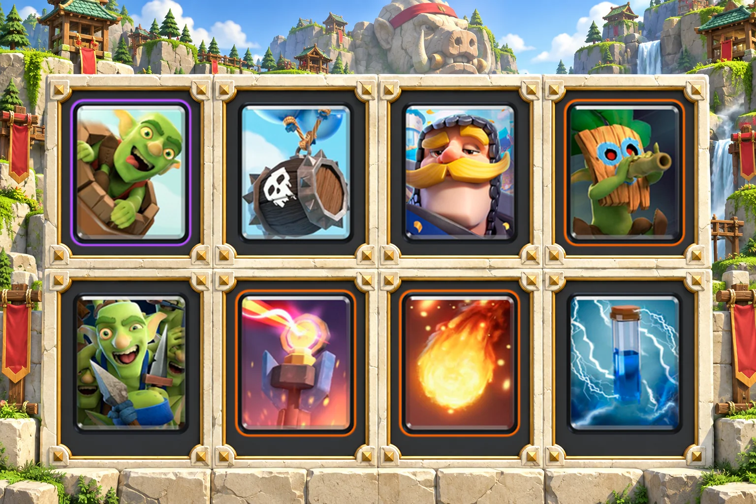 Double Barrel Bait: Goblin Barrel, Skeleton Barrel, Knight, Dart Goblin, Goblin Gang, Inferno Tower, Fireball, Zap