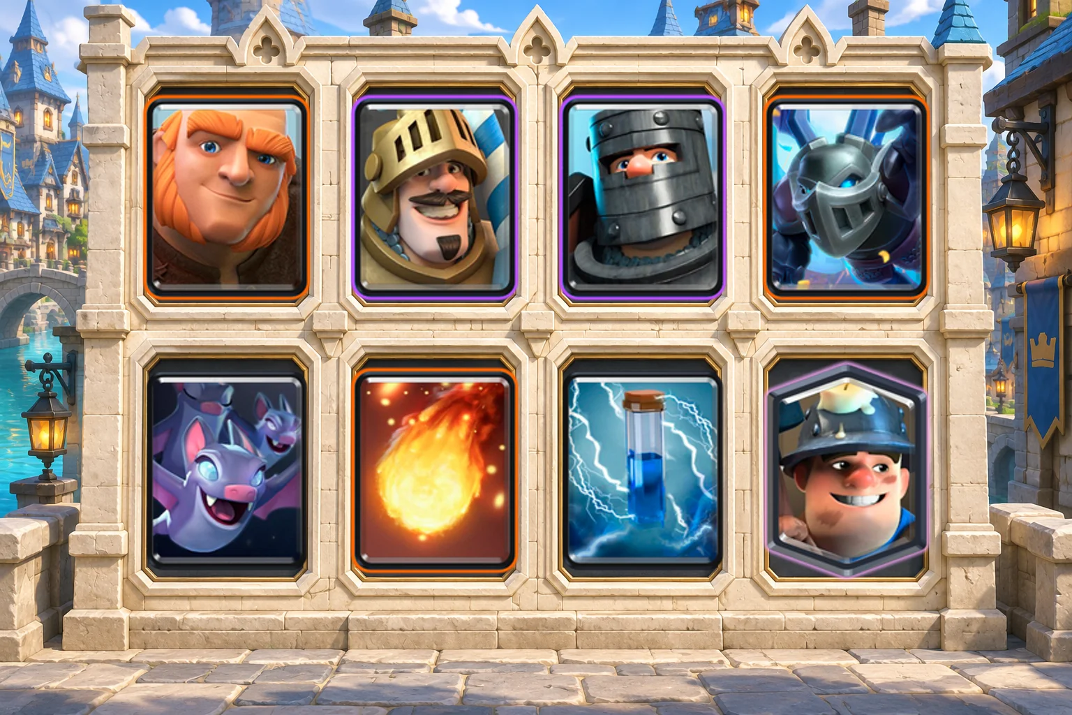 Giant Double Prince: Giant, Prince, Dark Prince, Mega Minion, Bats, Fireball, Zap, Miner