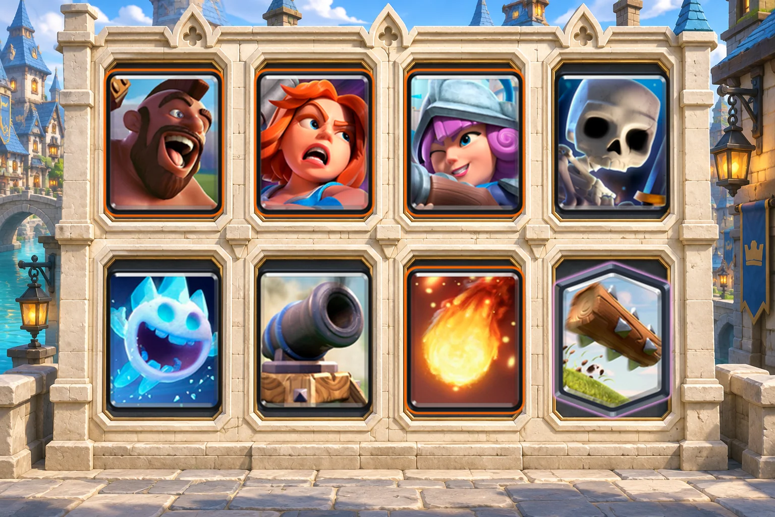 Hog Valkyrie Control: Hog Rider, Valkyrie, Musketeer, Skeletons, Ice Spirit, Cannon, Fireball, The Log