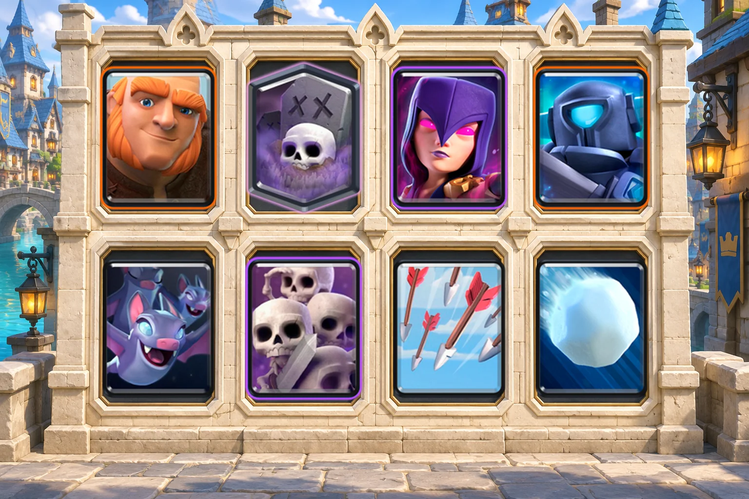 Giant Graveyard Swarm: Giant, Graveyard, Witch, Mini P.E.K.K.A, Bats, Skeleton Army, Arrows, Giant Snowball