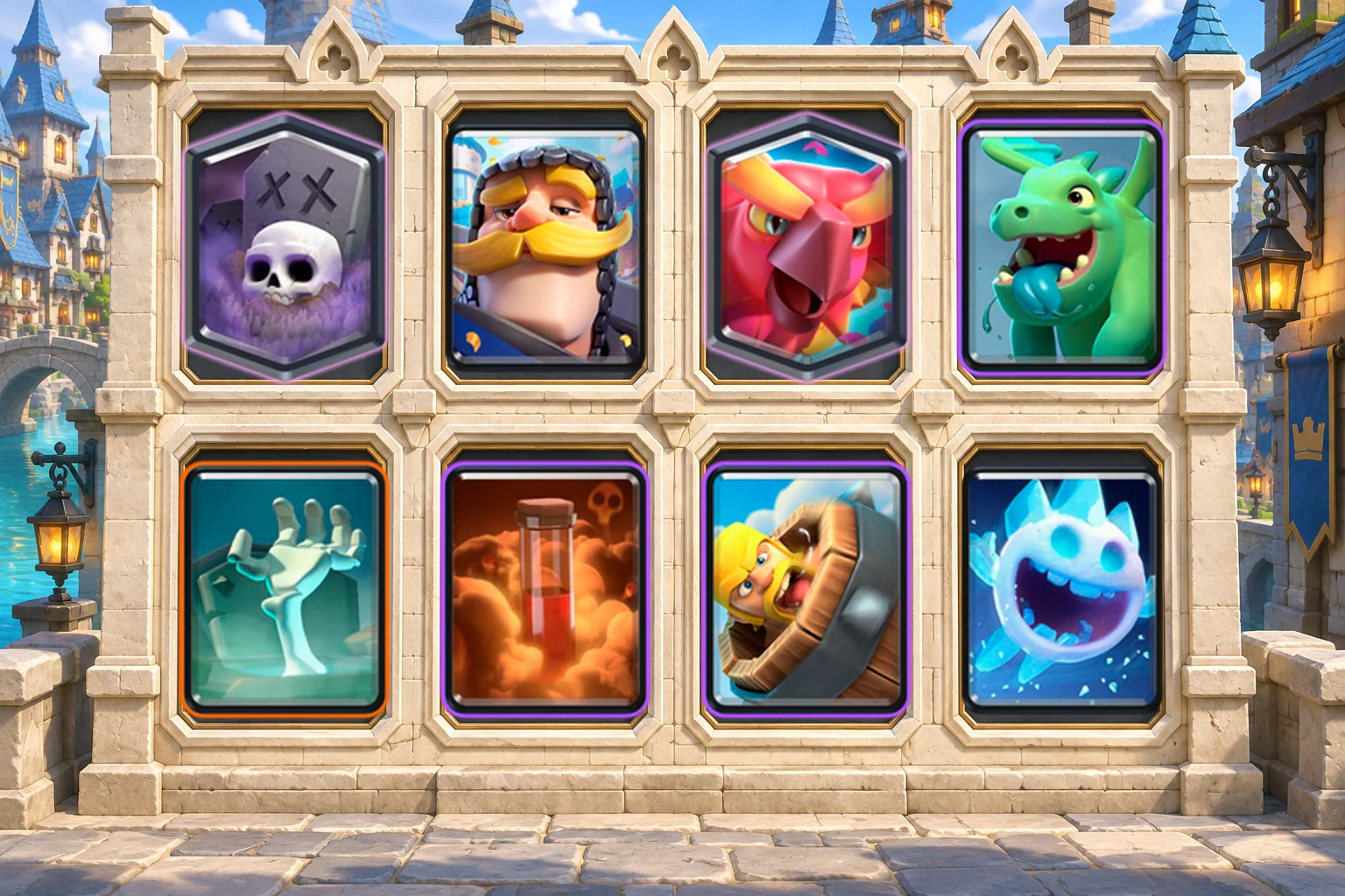 Phoenix Graveyard Control: Graveyard, Knight, Phoenix, Baby Dragon, Tombstone, Poison, Barbarian Barrel, Ice Spirit
