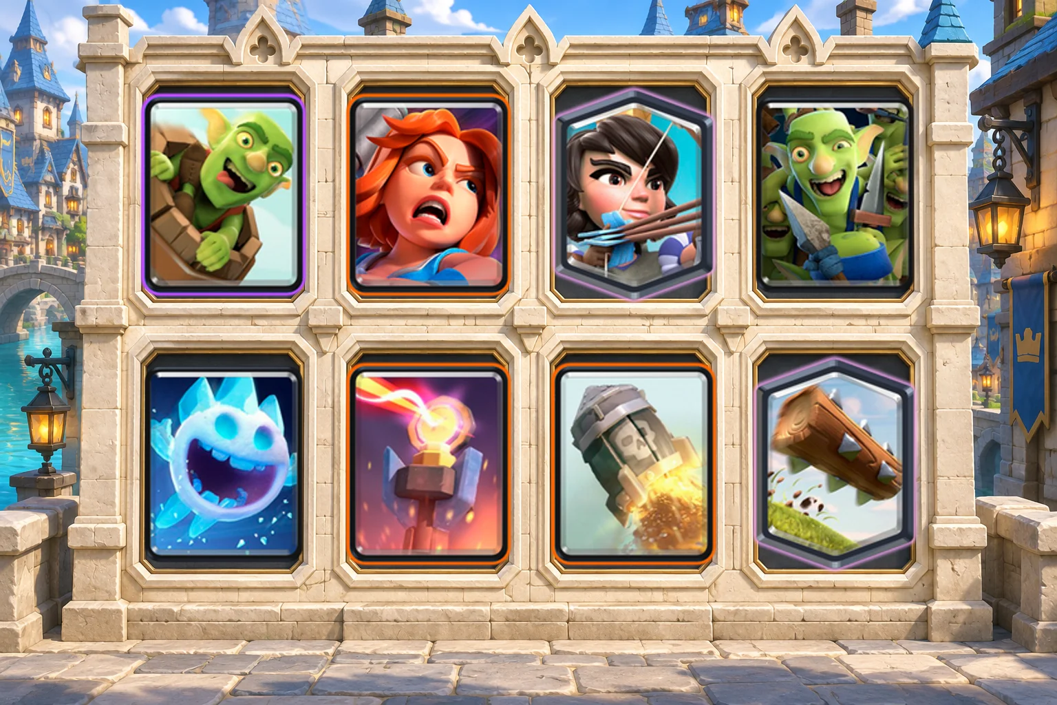 Valkyrie Goblin Barrel Bait: Goblin Barrel, Valkyrie, Princess, Goblin Gang, Ice Spirit, Inferno Tower, Rocket, The Log
