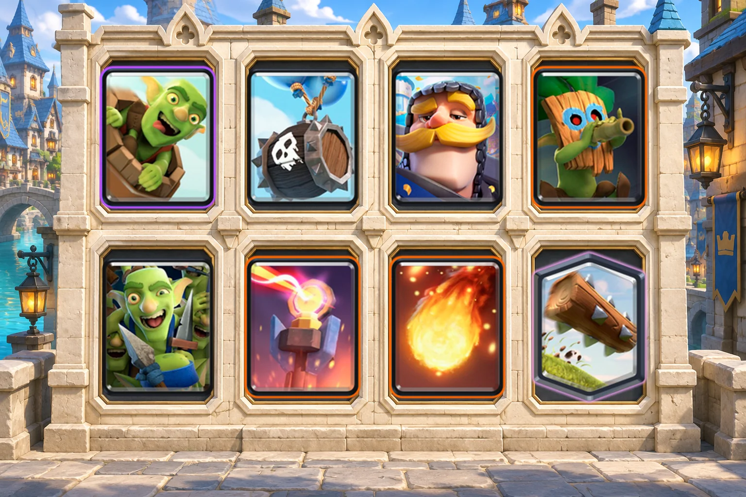 Double Barrel Pressure: Goblin Barrel, Skeleton Barrel, Knight, Dart Goblin, Goblin Gang, Inferno Tower, Fireball, The Log