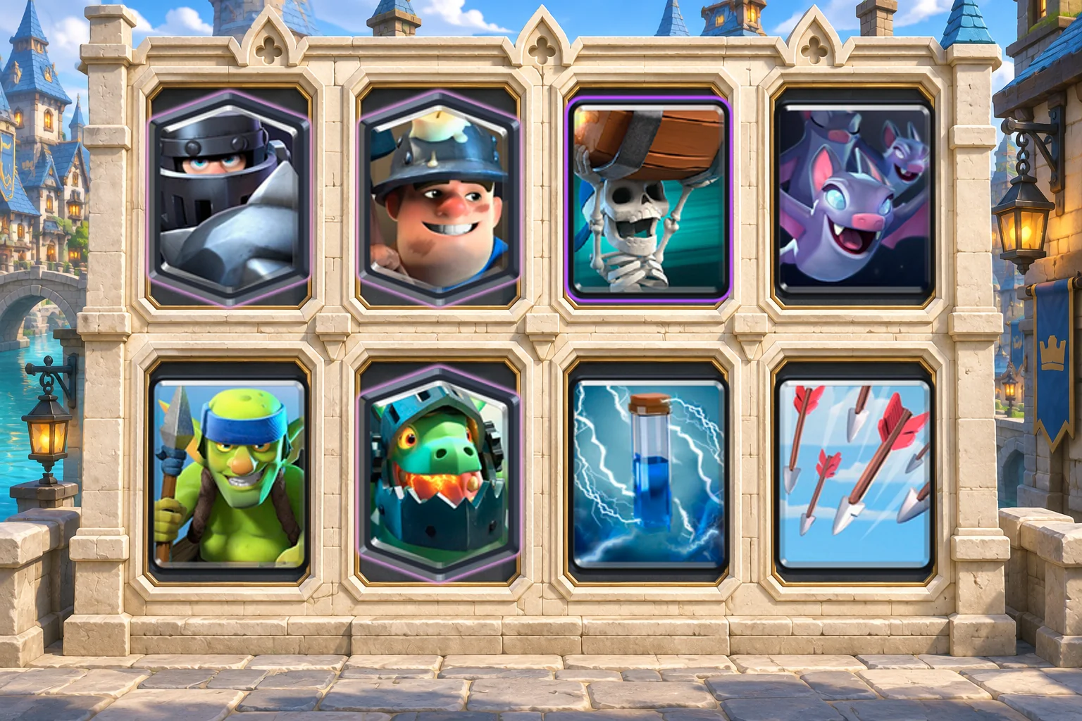 Mega Knight Miner Wall Breakers: Mega Knight, Miner, Wall Breakers, Bats, Spear Goblins, Inferno Dragon, Zap, Arrows