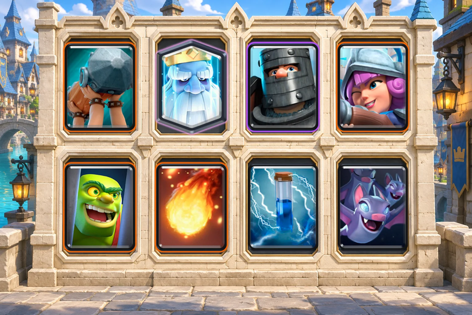 Royal Ghost Battle Ram Control: Battle Ram, Royal Ghost, Dark Prince, Musketeer, Goblin Cage, Fireball, Zap, Bats