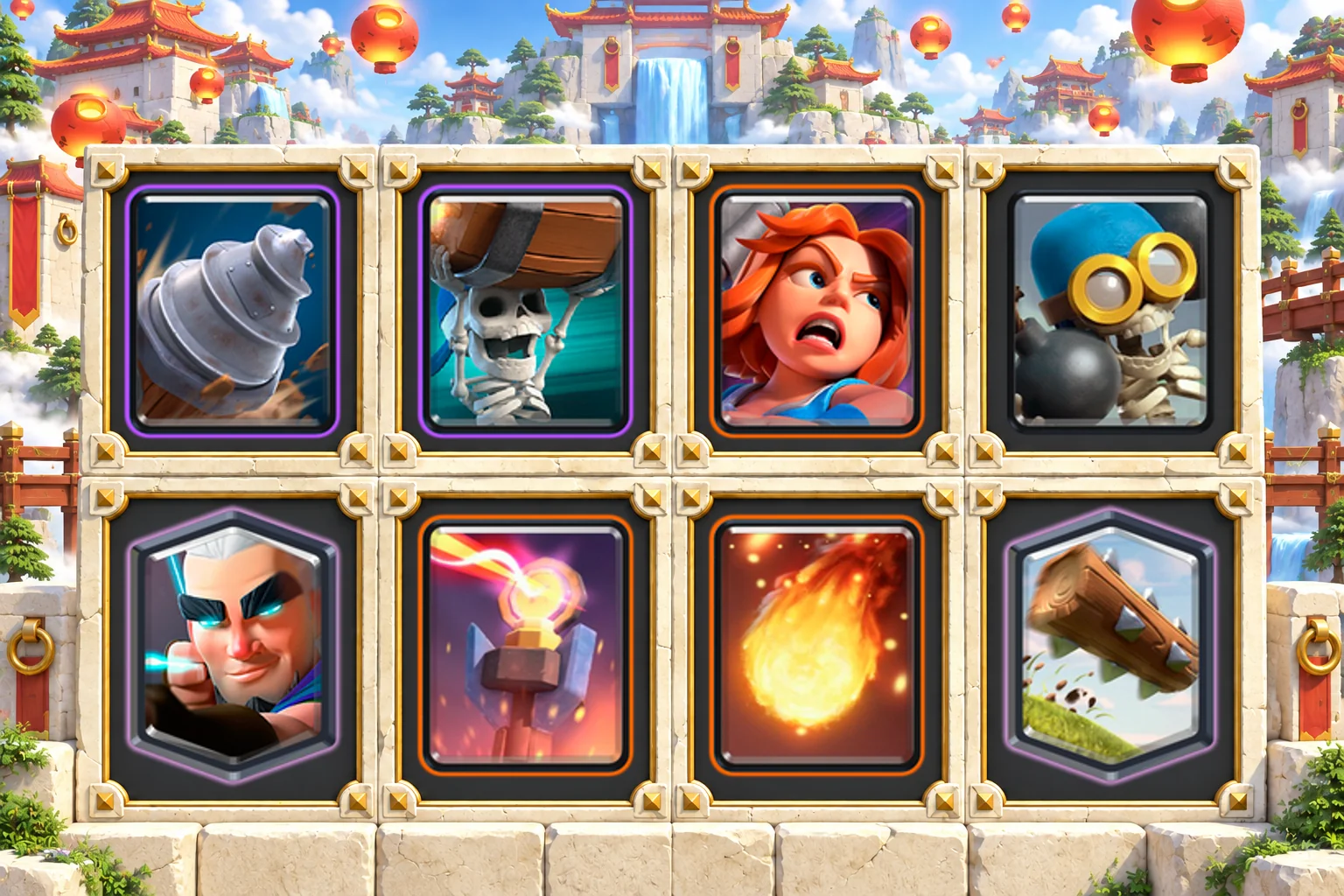 Drill Wall Breakers Split: Goblin Drill, Wall Breakers, Valkyrie, Bomber, Magic Archer, Inferno Tower, Fireball, The Log