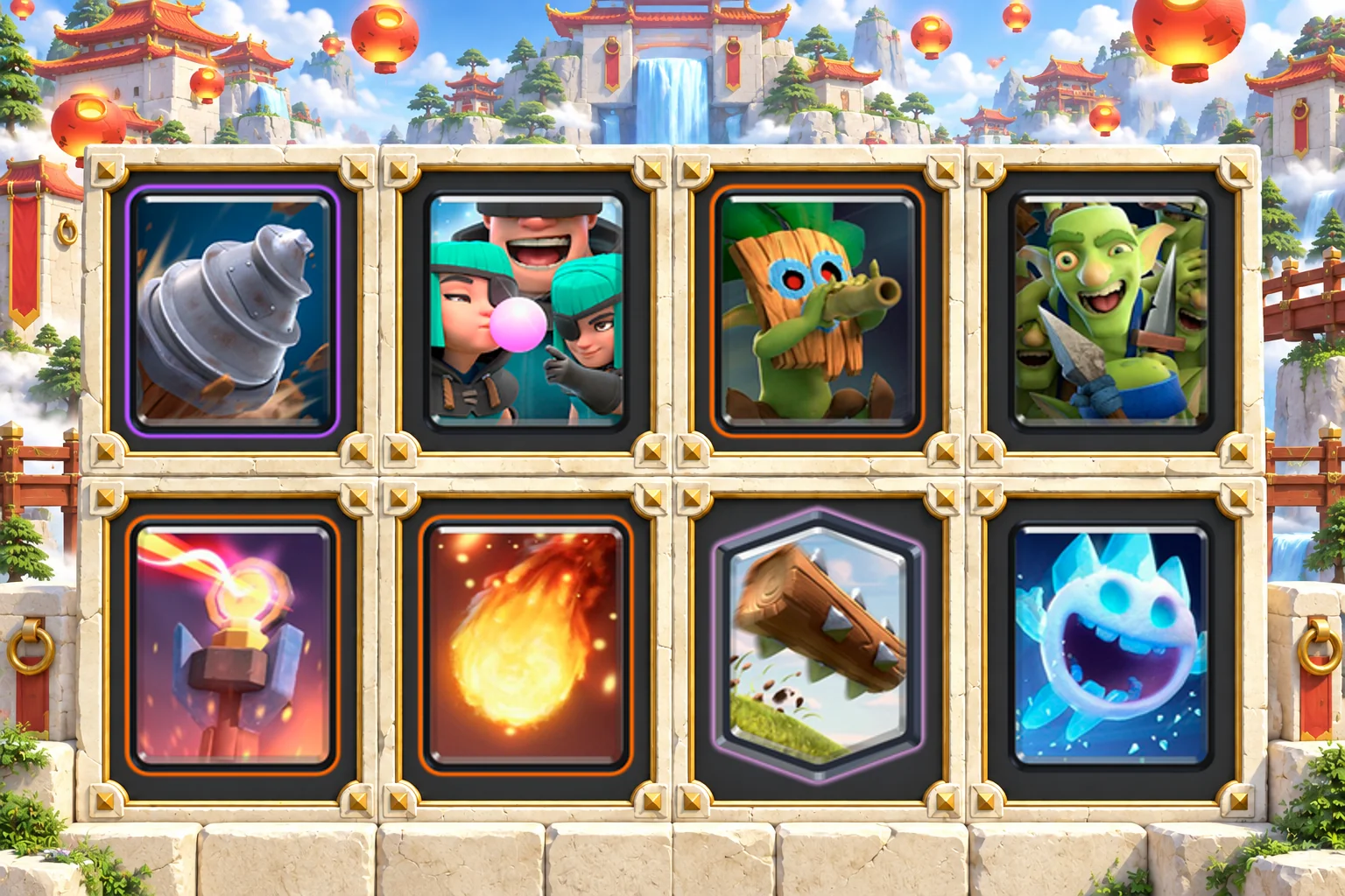 Drill Rascals Bait: Goblin Drill, Rascals, Dart Goblin, Goblin Gang, Inferno Tower, Fireball, The Log, Ice Spirit