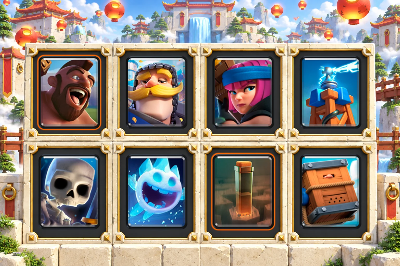 Hog Royal Delivery Control: Hog Rider, Knight, Firecracker, Tesla, Skeletons, Ice Spirit, Earthquake, Royal Delivery