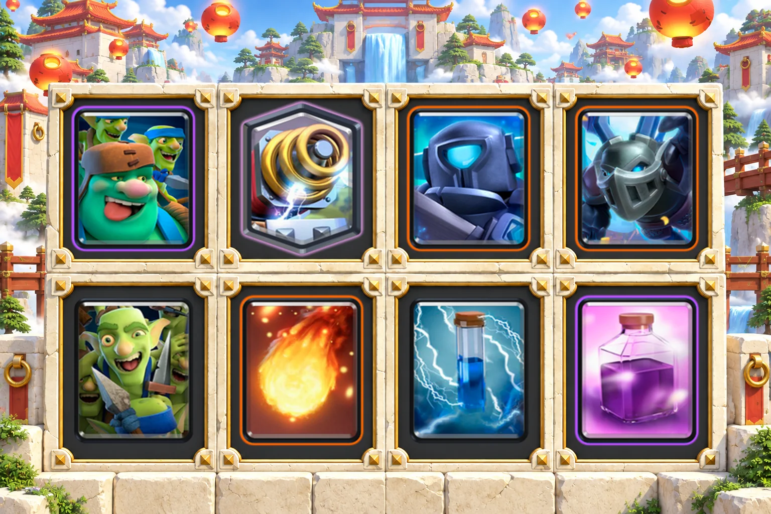 Goblin Giant Sparky Control: Goblin Giant, Sparky, Mini P.E.K.K.A, Mega Minion, Goblin Gang, Fireball, Zap, Rage