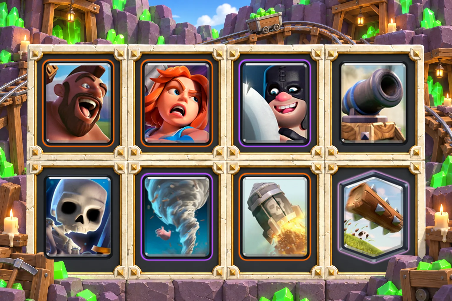 Hog Executioner Tornado: Hog Rider, Valkyrie, Executioner, Cannon, Skeletons, Tornado, Rocket, The Log