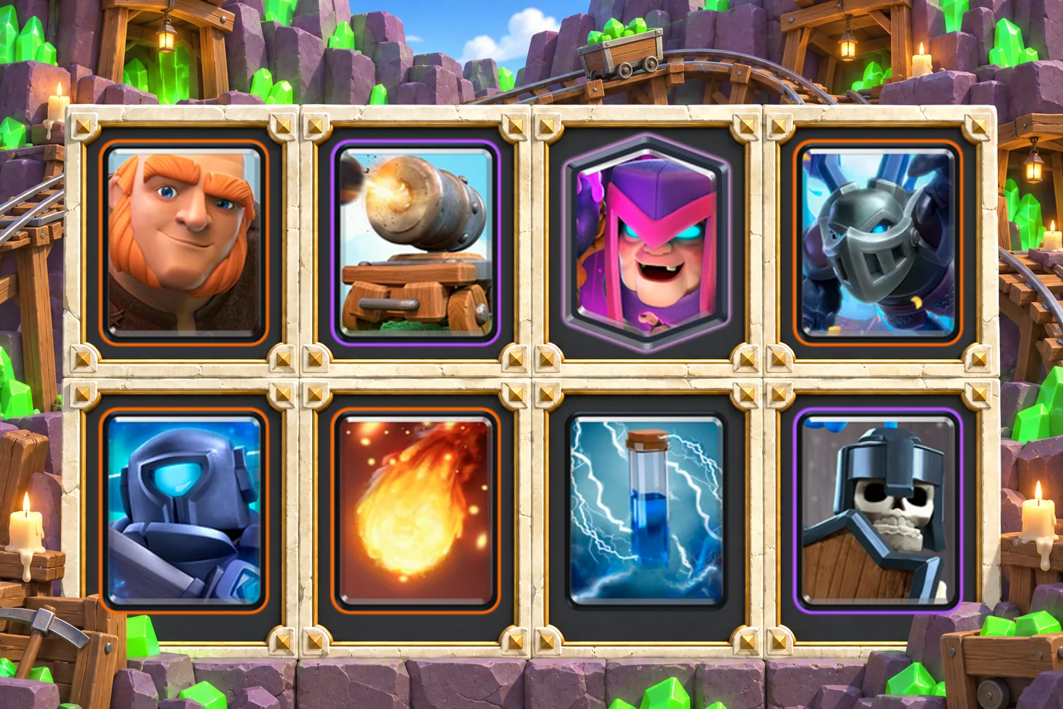 Giant Cannon Cart Mother Witch: Giant, Cannon Cart, Mother Witch, Mega Minion, Mini P.E.K.K.A, Fireball, Zap, Guards