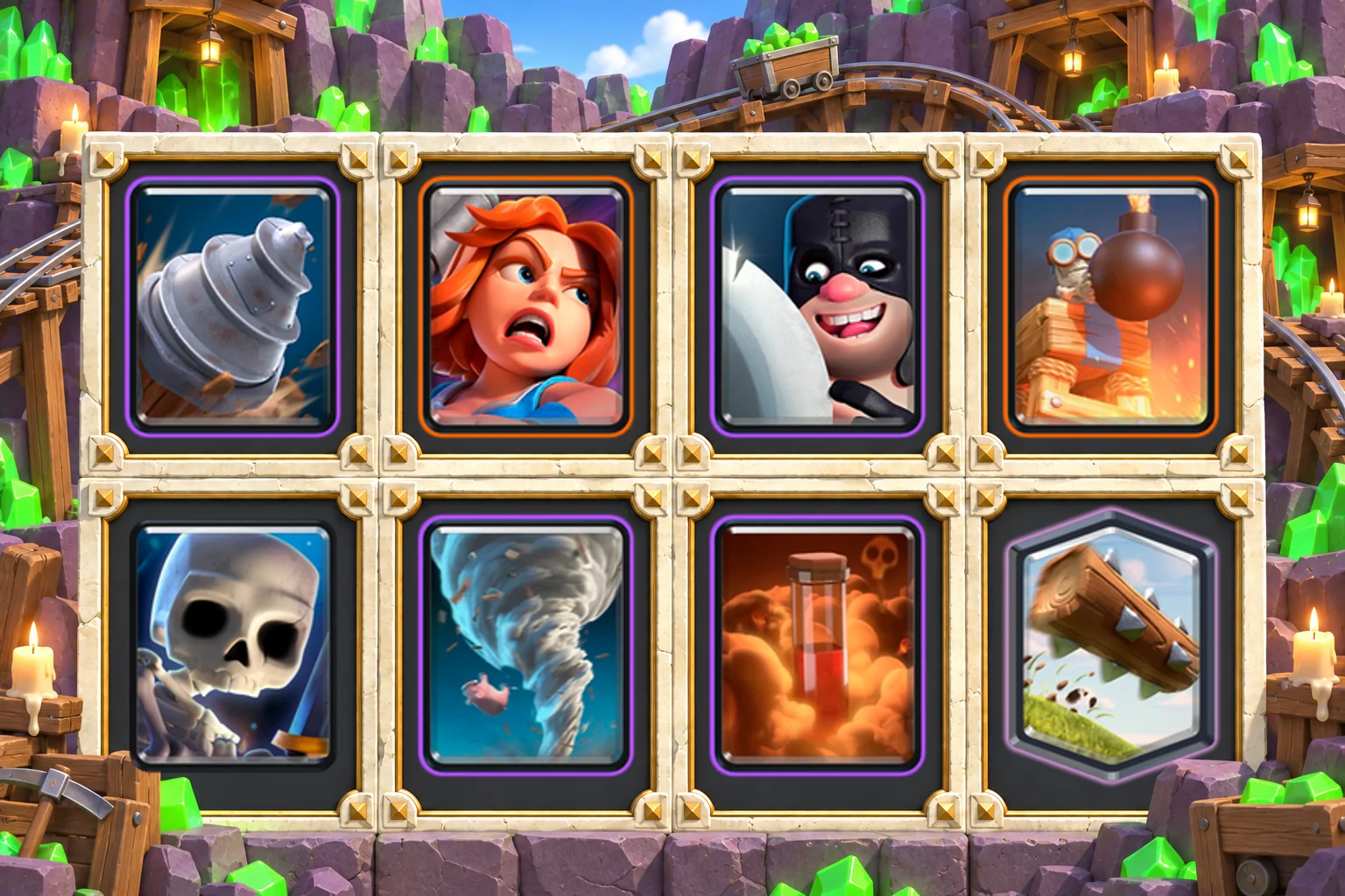 Goblin Drill Executioner Tornado: Goblin Drill, Valkyrie, Executioner, Bomb Tower, Skeletons, Tornado, Poison, The Log