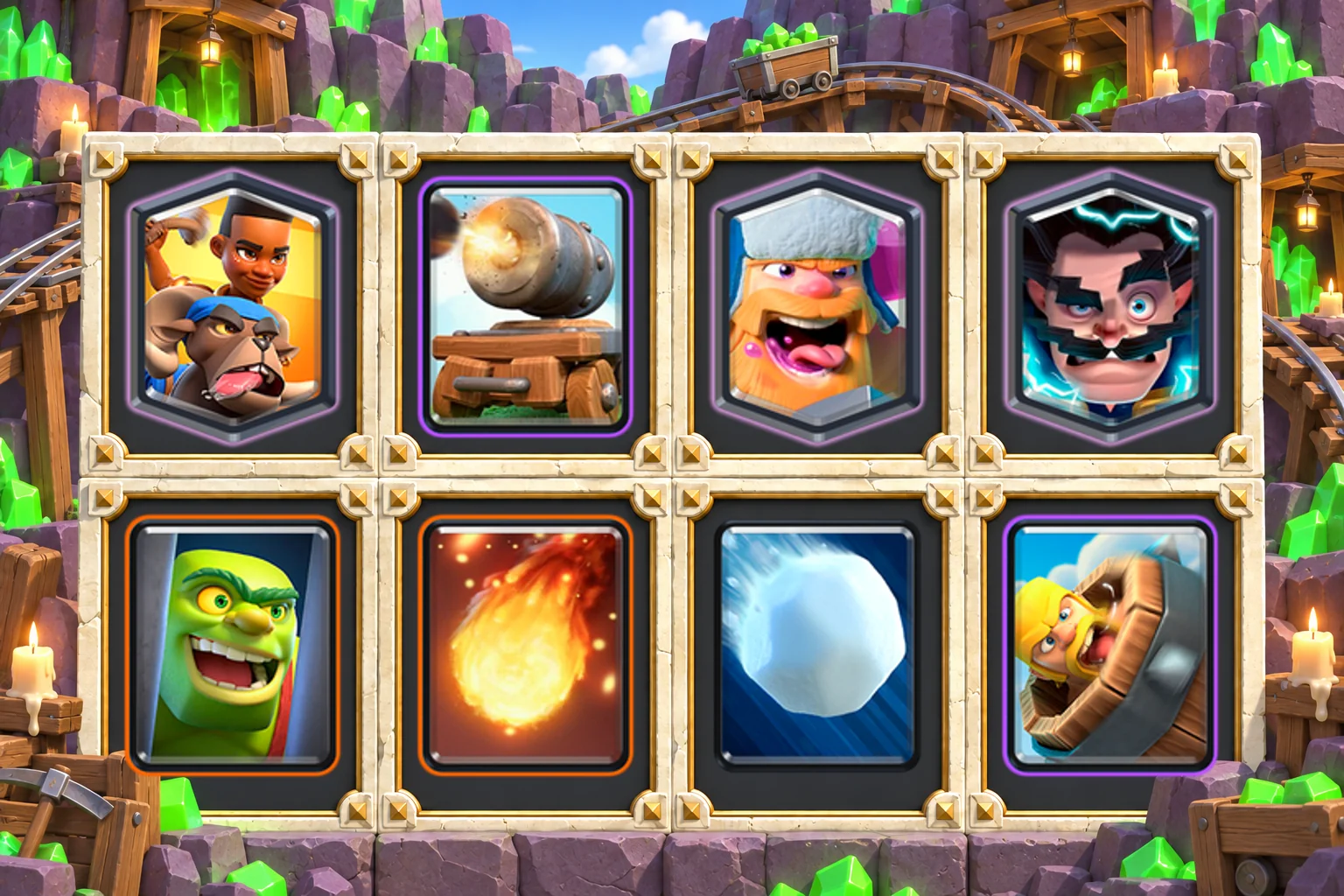 Ram Rider Cannon Cart Control: Ram Rider, Cannon Cart, Lumberjack, Electro Wizard, Goblin Cage, Fireball, Giant Snowball, Barbarian Barrel