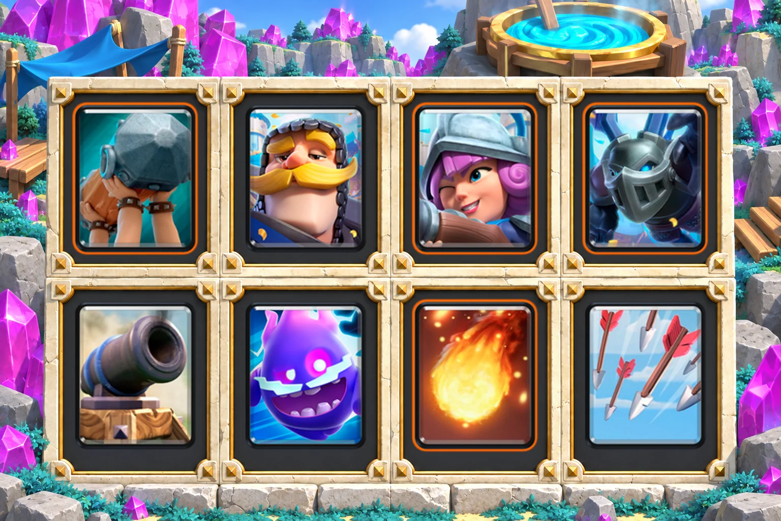 Ram Electro Spirit Rotation: Battle Ram, Knight, Musketeer, Mega Minion, Cannon, Electro Spirit, Fireball, Arrows