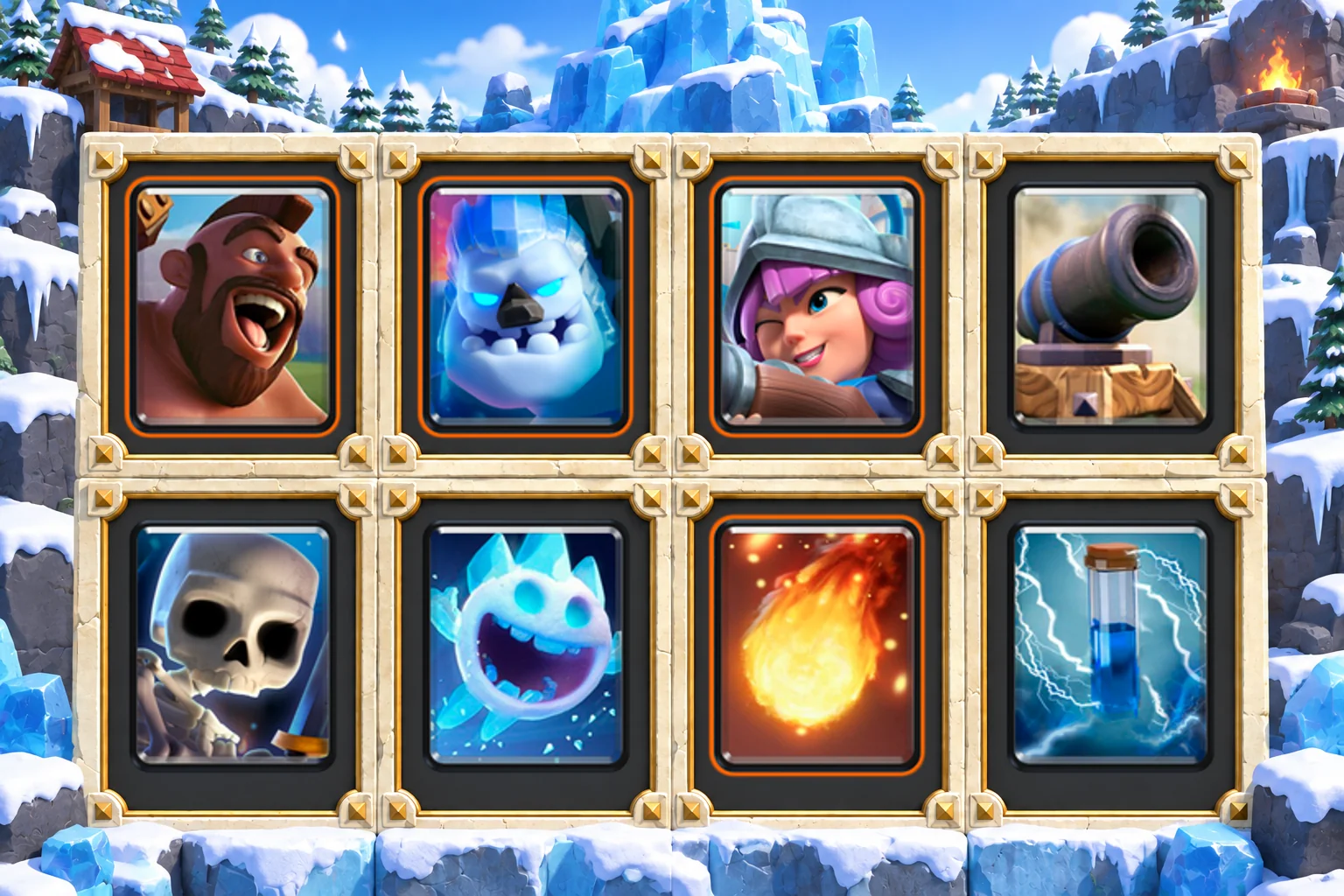 Hog Ice Golem Rotation: Hog Rider, Ice Golem, Musketeer, Cannon, Skeletons, Ice Spirit, Fireball, Zap