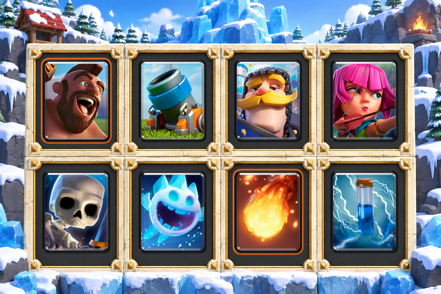 Hog Mortar Split Threat: Hog Rider, Mortar, Knight, Archers, Skeletons, Ice Spirit, Fireball, Zap