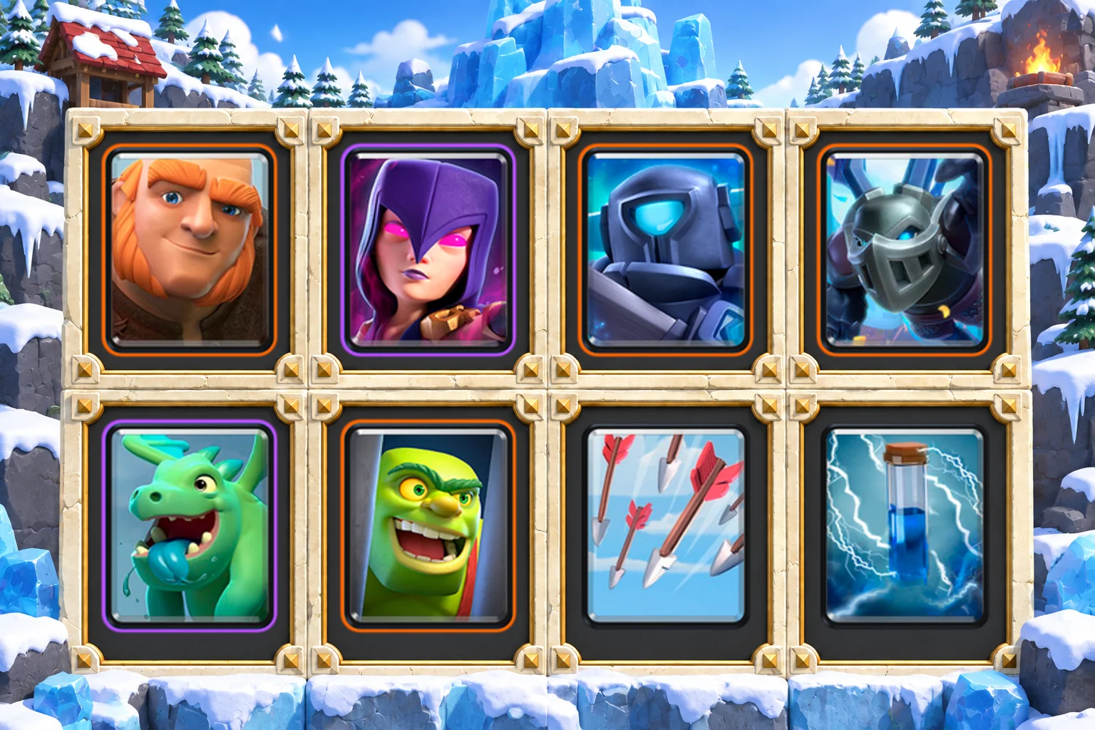 Giant Witch Air Cover: Giant, Witch, Mini P.E.K.K.A, Mega Minion, Baby Dragon, Goblin Cage, Arrows, Zap