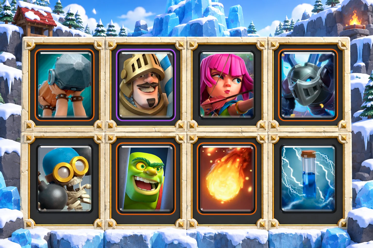 Battle Ram Prince Pressure: Battle Ram, Prince, Archers, Mega Minion, Bomber, Goblin Cage, Fireball, Zap