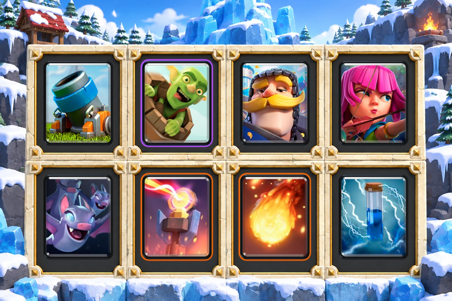 Mortar Goblin Barrel Pressure: Mortar, Goblin Barrel, Knight, Archers, Bats, Inferno Tower, Fireball, Zap