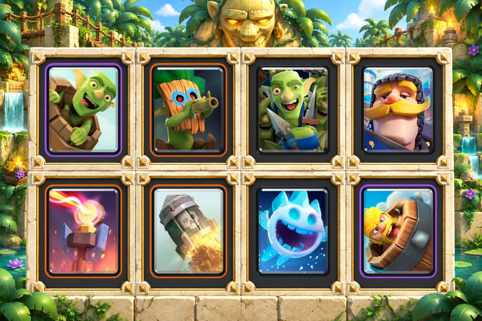 Goblin Barrel Dart Bait: Goblin Barrel, Dart Goblin, Goblin Gang, Knight, Inferno Tower, Rocket, Ice Spirit, Barbarian Barrel