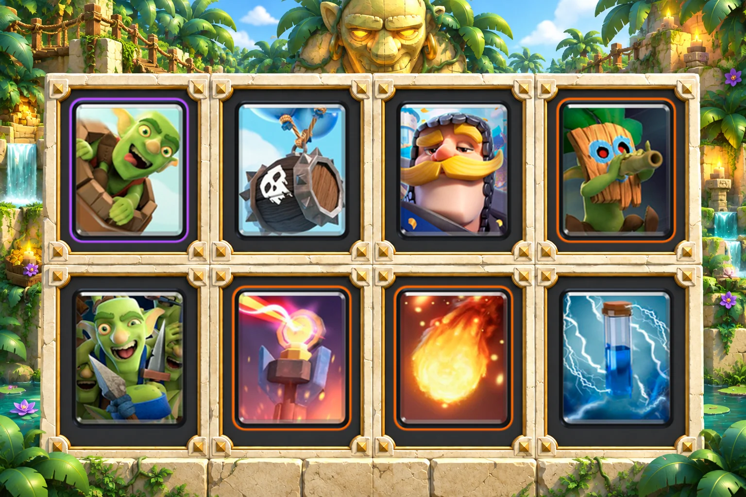 Double Barrel Knight Bait: Goblin Barrel, Skeleton Barrel, Knight, Dart Goblin, Goblin Gang, Inferno Tower, Fireball, Zap
