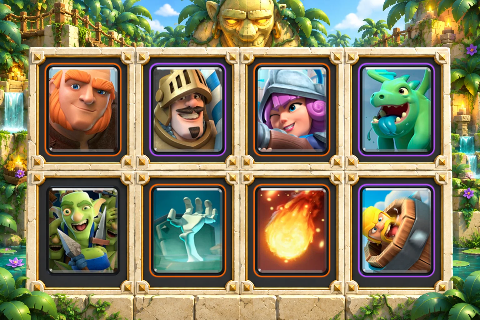 Giant Prince Barbarian Barrel: Giant, Prince, Musketeer, Baby Dragon, Goblin Gang, Tombstone, Fireball, Barbarian Barrel