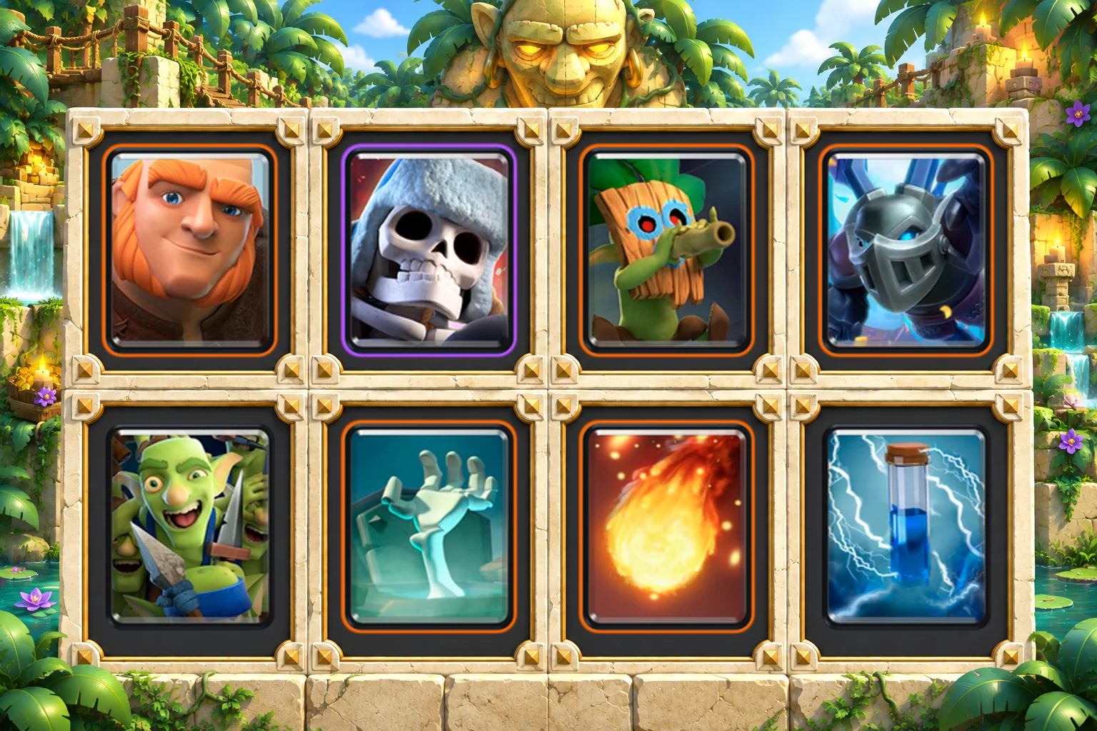 Giant Skeleton Dart Control: Giant, Giant Skeleton, Dart Goblin, Mega Minion, Goblin Gang, Tombstone, Fireball, Zap