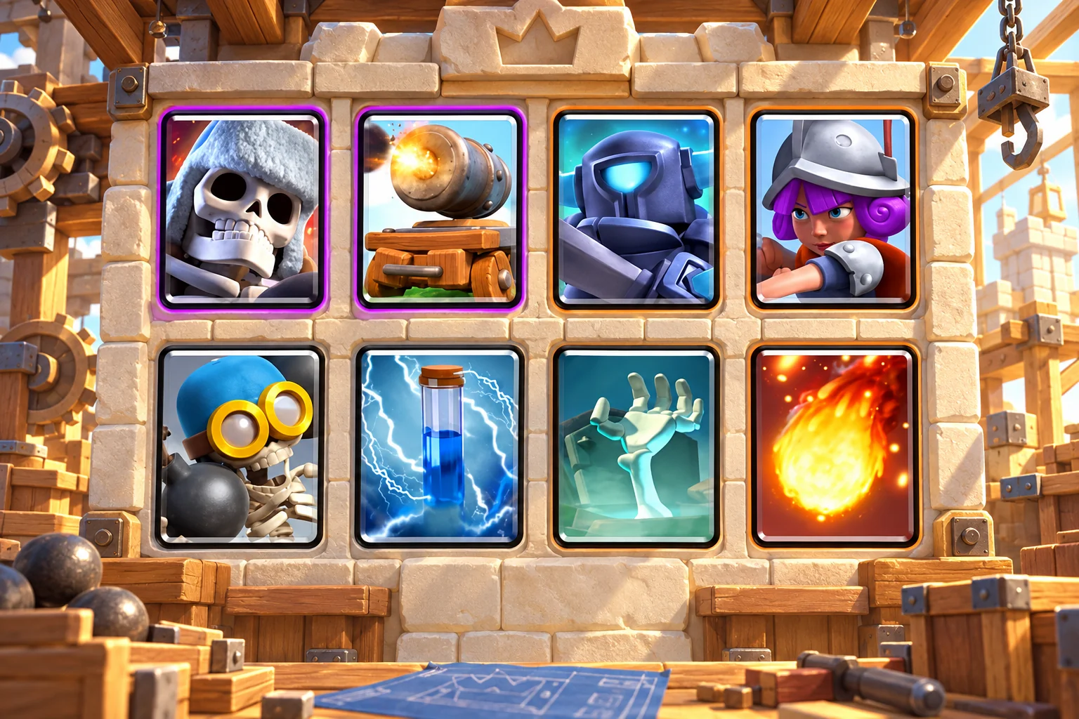 DECK #20_ GIANT SKELETON CANNON CART PUSH