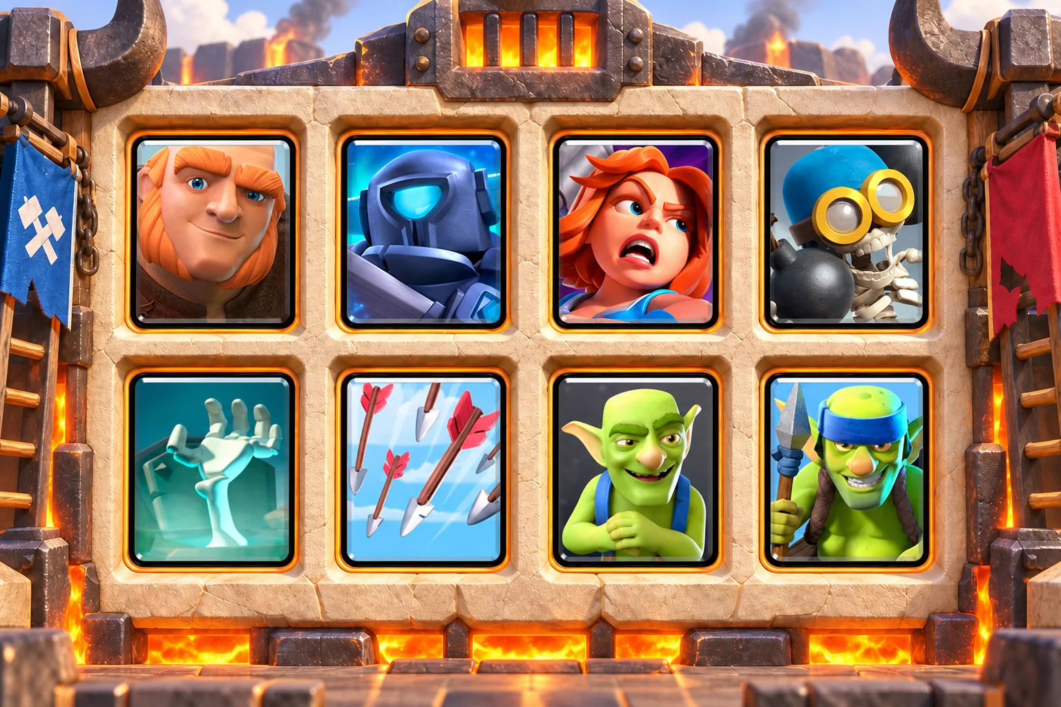 Giant Bomber Swarm Control: Giant, Mini P.E.K.K.A, Valkyrie, Bomber, Tombstone, Arrows, Goblins, Spear Goblins.