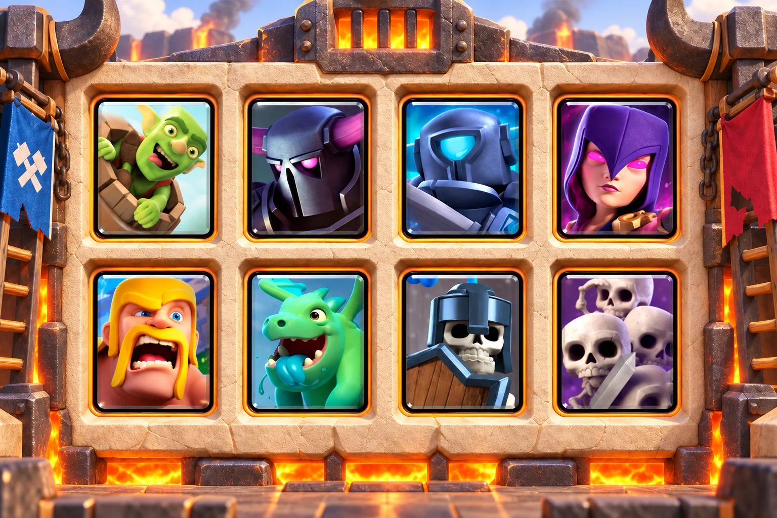 P.E.K.K.A Barrel Swarm Counterpush: Goblin Barrel, P.E.K.K.A, Mini P.E.K.K.A, Witch, Barbarians, Baby Dragon, Guards, Skeleton Army.